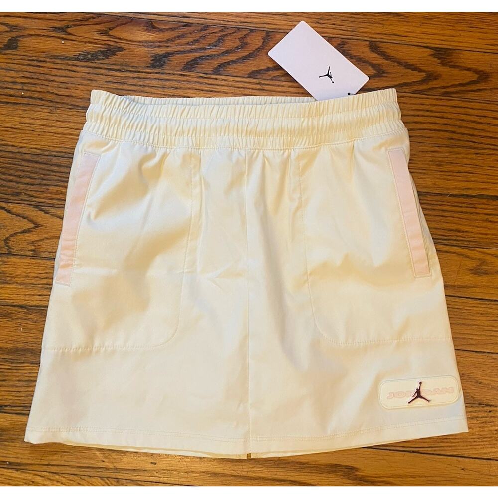 NWT Jordan Utility Skort Pockets Girls M 10/12 Cream $40